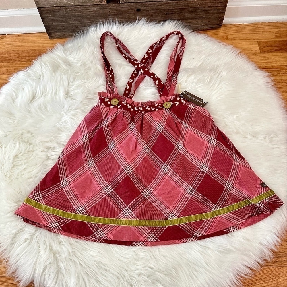 MATILDA JANE | You & Me Brushed Flannel Overall Plaid Skirt - Picture 2 of 5